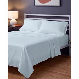 Sleepy Town Queen Size Bed Sheets - 4 Piece - Queen Sheet Set - Extra Soft, Comfy & Cooling - Easy Care - Shrinkage, Wrinkle & Fade Resistant - Brushed Microfiber - Deep Pocket Bed Sheets (Ice Blue)