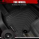 Floor Mats Compatible with Ford Explorer 7 Seat 2015-2019, All Weather Floor Liners Full Set 1th 2nd 3rd, Waterproof Non-Slip TPE Custom Floor Mats Accessories for Car Front and Back