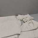 2 Piece Solid Elegant Linen Look Curtains Fully Stitched Panels Window Treatment Drapes (52" X 63" Long, Beige)