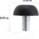 2 x 20PCS Sliding Outdoor Leveler 7/8in Mushroom Head Leveling Feet Foot Furniture Plastic Parts Adjustable Thread Patio Furniture Replacement Parts for Cabinets TV Cabinets Shoe Cabinets Black
