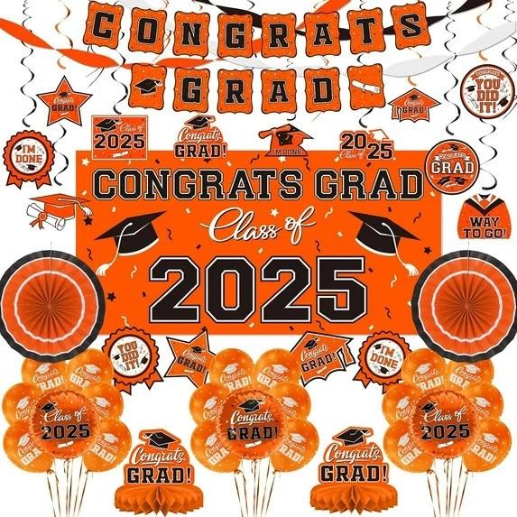 Superbowl Party Decorations 2024 Football Game Time Touch Down Banner Football Party Decorations Sports Party Decorations Super Bowl Football Party Supplies (Orange)