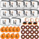 Yungyan 36 Pcs Basketball Gifts 12 Basketball Makeup Bag for Women Party Favors Team Gifts with 12 Sport Hair Scrunchies 12 Round Portable Folding Brush