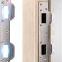 Door Strike Plate Reinforcement Plate - Front Door Security Devices Metal Striker Plates Door Latch Plate with 5-1/2 inch to 6 inch Hole for Exterior Interior Door Deadbolt Fix Door Frame Door Jamb