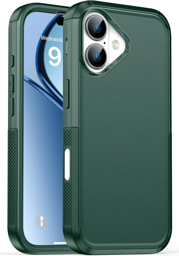Magnetic for iPhone 17 Case, Compatible with Magsafe,2X Screen Protector,Military-Grade Protection, Drop-Proof Phone Cover for iPhone 17 6.3 inchs, Green