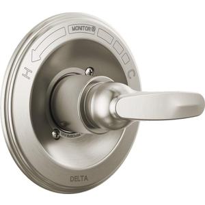 Delta Faucet Foundations 13 Series Single-Function Shower Valve Trim Kit, Shower Handle, Delta Shower Trim Kit, Stainless BT131-SS (Valve Not Included), Valve Only