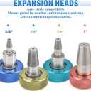 IWISS PEX-A Expansion Tool Kit with 3/8’’, 1/2’’ 3/4’’ & 1’’ Auto Rotation Expander Heads, Tubing Cutter, Ring Removal Tool for Uponor Wirsbo ProPEX, PowerPEX Fittings