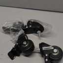 2 Inch Stem Caster Wheels 800lbs, Threaded Stem Casters Set of 4 Heavy Duty, 1/4"-20x1 (Screw Diameter 1/4", Stem Length 1"), Safety Dual Locking Industrial Castors, Wheels for Cart, Furniture
