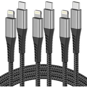 USB C to Lightning Cable 3FT [MFi Certified], 3-Pack iPhone Cord 3FT Fast Charging Compatible with iPhone 14 13 12 11 Pro Max XR XS X 8 SE Apple Devices
