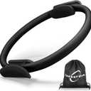 Pilates Ring Fitness Circle 14" Yoga Rings Magic Circle with Dual Padded Handles for Toning Arms, Thighs/Legs & CoreHome Exercise Equipment  (Black)