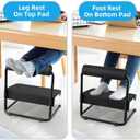 Adjustable Foot Rest Under Desk Footrest Leg Rest, 6 Height Positions Ergonomic with Relief Platform for Standing Desk