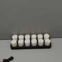 SoulBay Flameless Candles Color Changing Rechargeable, 12pcs LED Flickering Tea Lights Votives Candle with Charging Base & Remote Timer for Room Table Party Halloween Decorations, Multicolor, 1.57"