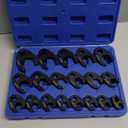 Yonligonju 19PC Crowfoot Flare Nut Wrench Set, Large & Small Metric, Fits 8 to 32 mm Flare Nuts, Works with 3/8" and 1/2" Drives Ratchets Extenders for Nut Removal