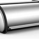 ENLOY Bread Box for Kitchen Counter, Stainless Steel Roll Top Bread Bin, Sliver Bread Storage Holder with Lid, Large Capacity Bread Keeper, 17 x 11 x 7 Inches (silver)