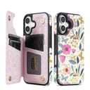 NNH Compatible with iPhone 16 Plus Wallet Case with RFID Blocking Card Slots Folio Flip PU Leather Kickstand Double Magnetic Clasp Design Cover for iPhone 16 Plus(6.7 inch-Colorful Butterfly Flowers)