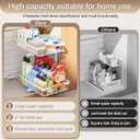 ADBIU Under Sink Organizer 2 Pack, Adjustable Height (11"-15.75") Under Cabinet Storage, 2 Tier Pull Out Sliding Drawers for Kitchen Bathroom, Heavy Duty Metal Shelf, White