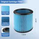Shop-Vac High Performance 90350/90304/90344 Cartridge Filter, Fits most 5-16 Gallon Shop-Vac Wet/Dry Vacuums, High Efficiency Nanofiber Filtration Paper, Reusable, 1 Pack