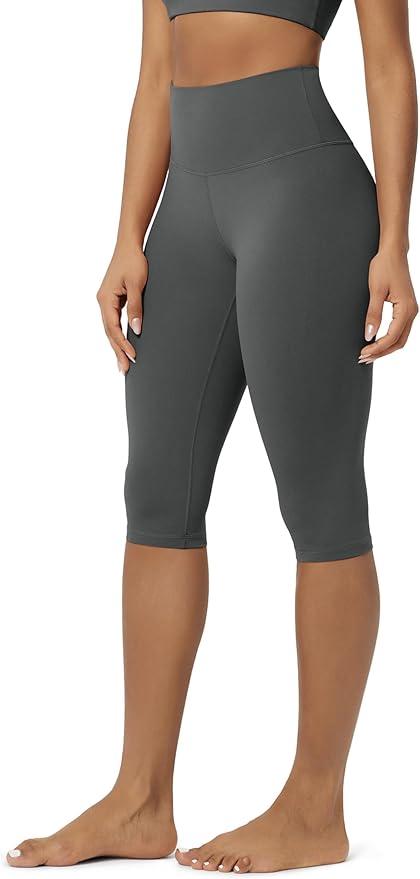 Soft Lounge Yoga Capris for Women, High Waist Capri Leggings S/M