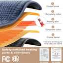VAAGHANM Heating Pad: 33 x 17 inches Electric Heating Pad for Back -Extra Large Heat Pad for Shoulder/Neck/Knee/Arms - Upgraded 6 Timer & 6 Temperature Controller -Auto Shut Off- Gift for Mom
