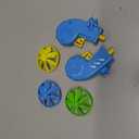 Sumind 18 Pieces Interactive Cat Fetch Tracking Toys With 5 Colors Flying Propellers for Indoor Pet Kitty Training Chasing (Blue Cat Theme Design)