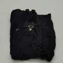 Yeokou Women's Cotton Linen Short Overalls Casual Summer Bib Shortalls with Pockets (XX-Large, Black)
