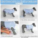 cyeollo 2pack Surgery Recovery Suit for Dogs Cats Soft Breathable Female Male Pet Bodysuit After Surgery for Spay, Neuter, Surgical Recovery Onesie Shirt for Medium Large Dogs, Blue & Grey, XL (X-Large (Back: 19"-22"))