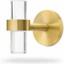 Solid Brass Lucite Hook with Vacuum Suction Cup | Clear Acrylic Coat Hook | No Drill Wall Mounted Towel Hook | Brushed Brass Lacquer Finish | Heavy Duty Bathroom, Entryway & Shower Glass Hook