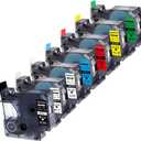7-Pack Replace DYMO D1 Label Tape 45010 45013 45016 45017 45018 45019 45021 D1 Refills Compatible DYMO LabelManager 160 280 420P PnP 220P 360D 450 210D, 1/2 W x 23 L, 12mm x 7m