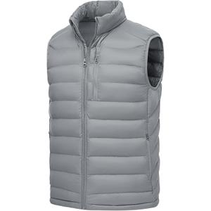 Rdruko Men's Puffer Vest Lightweight Outerwear Winter Warm Outdoor Hiking Casual Vest with 5 Pockets (Large)