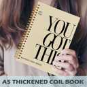 Yhtrg You Got This Inspirational Notebooks Journal, Brown Motivational Spiral Journal Notebook for Women, Brown Motivational Positive Notebooks for Office School Supplies, 5.5x8.3 Inch