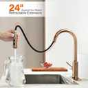 RULIA Kitchen Faucet, Kitchen Sink Faucet, Sink Faucet, Pull-Down Kitchen Faucets, Bar Kitchen Faucet, Copper Rose Gold, Metal Spray Head, RB1025