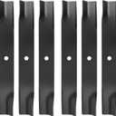 601124 Mower Blades Compatible with Hustler 54" Deck, 797696 High Lift Blades for Hustler Raptor SD, Fastrak, Super Z Series Lawn Mower, Replace for 92-208 601012 797712 (6 Pack)