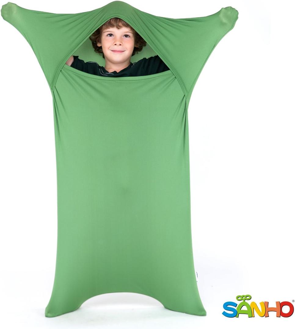 SANHO Premium Sensory Sock,Updated Version, X-Large, 70" L x 28" W, Good for Height: 65"-75" Green