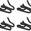 Dog Collar Extra Links Designed for Training Collars (4 Pack) Steel Chrome Plated Dog Training Collar Links (4.00mm, Black)