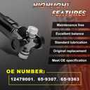 Drive Shaft Fit for Chevrolet Avalanche 1500 2003-2006 5.3L AT 4WD, Fit for GMC Trucks Sierra 1500 HD 2002-2005, Prop Shaft Driveshaft Assembly Rear Side Replace# 65-9307, 65-9363