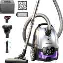 Aspiron Canister Vacuum,1700W/45KPA Bagged Vacuum Cleaner,Easy to Push