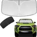for Toyota 4Runner 2010-2024 2025 Sun Shade Sunshade Windshield Cover - 4 Layers Front Window Shade for 4-Runner Custom Fit Sun Visor - 240T Retractable Shade Blocks UV Rays Car Accessories