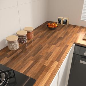 LACHEERY Dark Brown Butcher Block Countertop Peel and Stick 36"x160" Wood Contact Paper Peel and Stick Countertop Vinyl Wrap Waterproof Wood Wallpaper for Bathroom Countertops Desk Table Top Covering