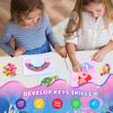 2 x Ancitoy Ocean Mermaid Poke Art Wind Chime Craft Kit  DIY Arts and Crafts for Kids Ages 4-9, Mess-Free Fabric Art Activity, Creative Birthday Gift for Girls and Boys