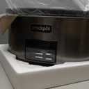 Crock-Pot Large 8-Quart Programmable Slow Cooker with Auto Warm Setting Black Stainless Steel