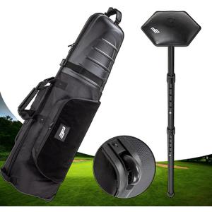 1680D Oxford Fabric Soft-Sided,ABS Hard Case Top Golf Club Travel Bags for Airlines, with Adjustable Support Rod Protect Golf Clubs