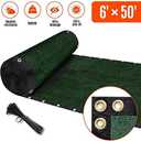 180GSM 6ft x 50ft Fence Privacy Screen Heavy Duty Fence Cover Garden Wall Backyard Dark Green