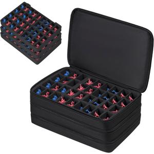 Miniature Storage Carrying Figure Bag -108 Slot Figurine Minature Carrying Case Compatible with D&D and More(Bag Only) (Black)
