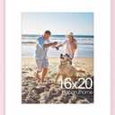 decorUhome 16x20 Picture Frame, Display Pictures 11x14 with Mat or 16x20 without Mat, Wall Hanging Poster Frame, Pink, 1 Pack