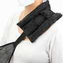 Upgrade Neck Pad Strap Cushion Pillow for Arm Sling Comfort Shoulder Support Pad Rotator Cuff Replacemet Surgery Elbow Brace Carry Padded Cover Broken Wrist Hand Injury Cast, Minky Dot Black