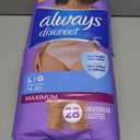 Always Discreet Adult Diapers for Women, Incontinence Underwear, Postpartum Essentials, Disposable Briefs, Max Absorbency, Bladder Leak Protection, Large, 28ct