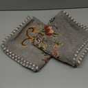 Set of 2 Grey Vintage Throw Pillow Covers 18x18 in, Gray Embroidered Pillows Covers for Sofa Couch, Gray Cushion Covers for Living Room