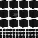 Zhehao 48 Pack Black Gift Boxes Small Cardboard Gift Boxes with Lids Bulk 3 x 3 x 3 Inch Square Kraft Paper Cube Box Assemble for Candles Wedding Presents Easy Birthday