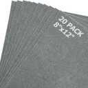 20 PCS Stiff Felt Sheets for Crafts, 8x12 Inches 1.5mm Thick Grey Color Felt Fabric for Sewing, Patchwork, DIY Projects and Decoration