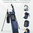 Golf Stand Bag, Lightweight Par 3 Golf Bag Holds Up to 7 Clubs with Two Way Dividers Cooler Pocket Shoulder Strap and Multiple Storage Pockets for Men and Women