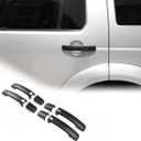 ABS Outside Exterior Door Handle Covers for Land Rover Discovery 4 LR4 2010-2016 Car Side Door Handle Cover Trim Sticker Styling Accessories (with Smart Hole, Matte Black)